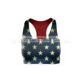 Multi Star American Flag Compression Sports Bra thumbnail-1