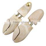 Adjustable Type Shoe Tree in Beech Wood With Double Golden Color Tube and Cap thumbnail-3