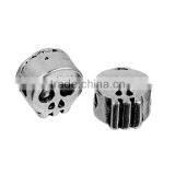 Zinc Based Alloy Halloween Spacer Beads Skull Antique Silver 7mm x 7mm thumbnail-3
