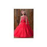 A-line One Shoulder Sleeveless Crystal Court Train Flower Girl Dresses Flower Girls thumbnail-1