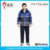 100% Polyester Pvc Roading Safety Rainsuit Waterproof Outdoor Workplace Pvc Unisex Raincoat Rainsuit thumbnail-2