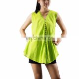 NAPAT Woman V-Neck Blouse Buttons Top Summer Wholesale