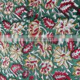 Indian Natural Hand Block Printed Fabric Handmade Cotton Sanganeri Print thumbnail-3