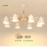 LED Chandelier Living Room Restaurant the Bedroom Wood Minimalist Modern Wind Industry With Creative Japanese-style thumbnail-1