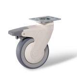 100mm Single Piece Full Plastic Medical Caster for Baby Bed thumbnail-2