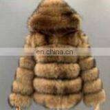 New Arrival Winter Fashion Wholesale Elegant Thick Warm Outwear Fox Fur Casual Crop Coat Jacket For Women thumbnail-5