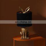 Декоративные настольные лампы в виде зайца на резиновой основе для спальни, антикварные настольные лампы для ноутбука и ноутбука