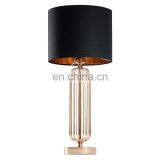 Top Sale Hotel Home Desk Decoration Metal Gold Study Table Lights With Black Lampshade thumbnail-2