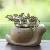 ceramic flower pot with water indicator desktop and office pot