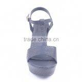 Latest Design China Cheap Women Shoes Summer Snake Print Wedge Buckle Sandals thumbnail-4