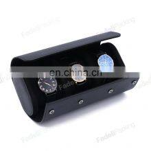 Black Leatherette Watch Case Display 3 Slots Watch Box Organizer Box Watch thumbnail-1