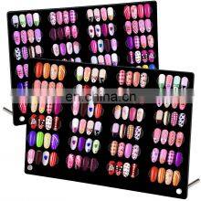 Black Acrylic Nail Art Display Stand Acrylic Nail Art Display Board for Beauty Salon
