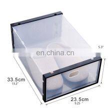 Amazon Hot Sale Clear Transparent Shoe Box in Taizhou Drop Front Clear Shoe Box Front Opening Plastic Shoe Box for Promotion thumbnail-2