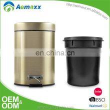 Новая поставка мусорного ведра из латуни золотистого цвета с мягко закрывающейся крышкой thumbnail-4