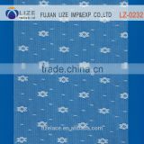 Elastic mesh fabric with white velvet spots LZ-0232