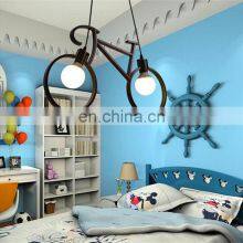 Iron Bicycle Pendant Light For Living Room Restaurant Kitchen Hanging LED Lamps Light thumbnail-2