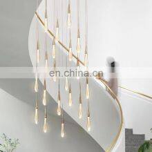 LED Chandelier Restaurant Indoor Luxury Pendant Light Modern Crystal Creative Gold Water Drop Hanging Lamp thumbnail-5