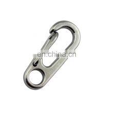 Wholesale Stainless Steel 304/316 Carabiner Quick Released Eye Split Keychain Snap Clip Hook 35MM Dog Leashes Bag Carabiner thumbnail-2