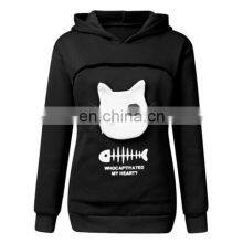 2020 New Design Creative Cat Lovers Hoodie Kangaroo Dog Pet Pullover Cuddle Pouch Women Hooy Sweatshirt Pocket Animal Ear Hooded thumbnail-1