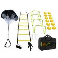 Hot selling cheap Football Fitness Feet Training Ladder With Bag and Drag Parachute Exercise Gym Speed And Agility Training Set
