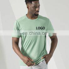 Quick Dry Mesh Jacquard Weave Men's Custom Breathable Short Sleeve Top Gym Fitness Running Shirt Sportswear Clothes thumbnail-1