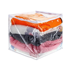 Wholesale Plastic Waterproof PVC Steel Wire Frame Duvet Comforter Pillow Bedding Storage Packaging Bag for Home Textile Storage Bag thumbnail-3