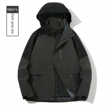 Outdoor Camping, Hiking, and Travel Two-piece Rechargeable Clothing - Stand up Zipper, Logo Printed Three in One Workwear Wholesale thumbnail-4