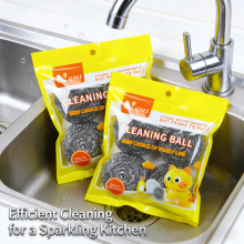 Custom Stainless Steel Scourer Pot Clean Scouring Pad for Kitchen Clean thumbnail-4