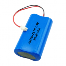 ZonYou Customized 26650 Cylindrical Cell 2S1P 7.4V 5Ah Lithium-Ion Battery Pack With 500 Cycles Life for Voice Recorder Digital Photo Frame Fan thumbnail-3