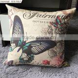 Flower and Birds Pillow With Digital Print thumbnail-1