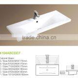 Bathroom Wash Basin Cabinet With Basin and Silver Mirror Marble Top thumbnail-2