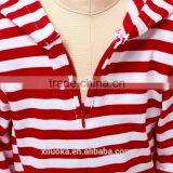 Long Sleeve Red and White Stripe Outfits Wholesale Baby Clothes Cotton Fabric thumbnail-4
