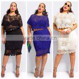 F20120A Latest fashion plus size women clothing fat women lace dress patterns for ladies
Quality Choice