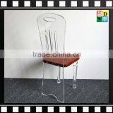 2016 Special Designed Transparent Clear Acrylic Restaurant Dining Chair With Wood Seat thumbnail-2