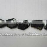 Black Tourmaline Faceted Tumble Stone thumbnail-1