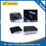 Muti-function Mouse Pad With 4-Port USB2.0 Hub Show Blue LED Lighting thumbnail-1