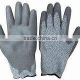 [Gold Supplier] HOT ! Black PU Cut Resistant Yarn Super Soft Liner Safety Gloves EN388 4342 thumbnail-1