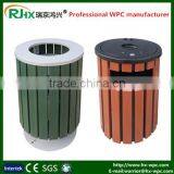 Garbage Can With Eco-friendly Wood-plastic Composite Material for Outdoor Garden Dustbin