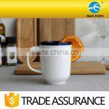 Durable Porcelain Ceramic Mug With Bule Rim for Restaurant thumbnail-2