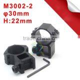 2pcs Scope Flashlight Rings 30mm Medium Moderate Profile Picatinny W/ Rail Mount thumbnail-2