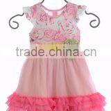 Beautiful Baby Stylish Embroidery Long Sleeve Cotton Dress and Ruffle Pant Kids Clothes thumbnail-5