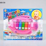 Hot selling cartoon fish xylophone toy,Musical instrument plastic xylophone toy