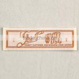 Free Design Custom Light Brown Thread Woven Tag for Women's Garments thumbnail-2