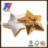 Star Pentacle Paper Box With Paillette Christmas Gift Box