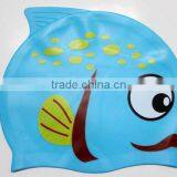 Animal Pattern Cartoon Silicone Kid Children Swimming Bathing Head Cover Cap Hat thumbnail-4