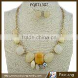 2016 Spring and Summer New Design White Diamond Necklace and Earring Jewelry Set thumbnail-2