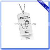 Wholesale Silver Custom Blank Logo Engraved Dog Tag