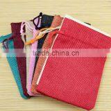 13x18cm Handmade Cotton Drawstring Burlap Wedding Party Favor Christmas Gift Packaging Bags Pouches Jute Bags thumbnail-2