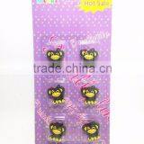 Wholesale Promotional Gift Fancy Cartoon Monkey Animal Shaped Rubber Shoe Buckle