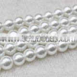 High Quality 6MM White Color Pearl Round Beads Necklace Ornament